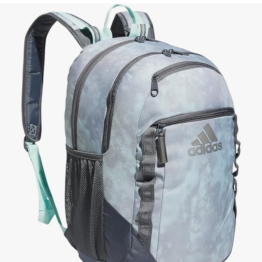Adidas Gray Backpack with Modern Design and Padded Straps